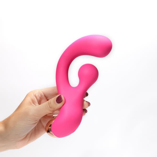 KNUSENDE PLEASER VIBRATOR MED ROTERENDE STIMULATION