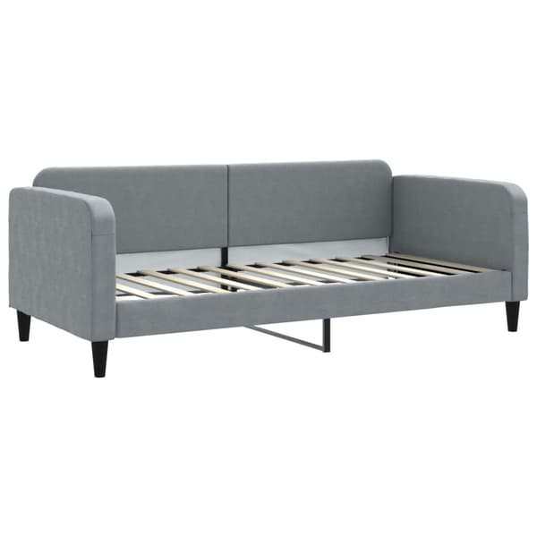 vidaXL Bäddsoffa ljusgrå 90x200 cm tygklädd
