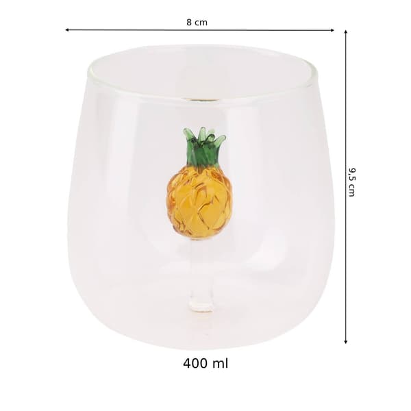 Sæt med 3 glas med figurer indeni