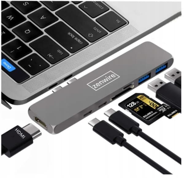 Sovitin 7in1 USB-C hdmi 4K SD Thunderbolt 3.0 USB 3.0 Macbook Pro Air M1 M2 M3 Zenwire BYL-2011N