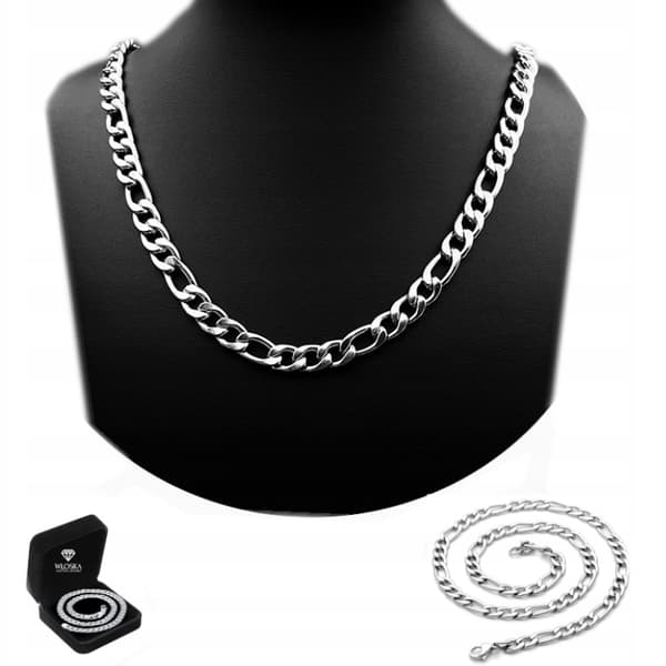 Herr Silver Figaro Kedja 55cm Diamant + GRATIS