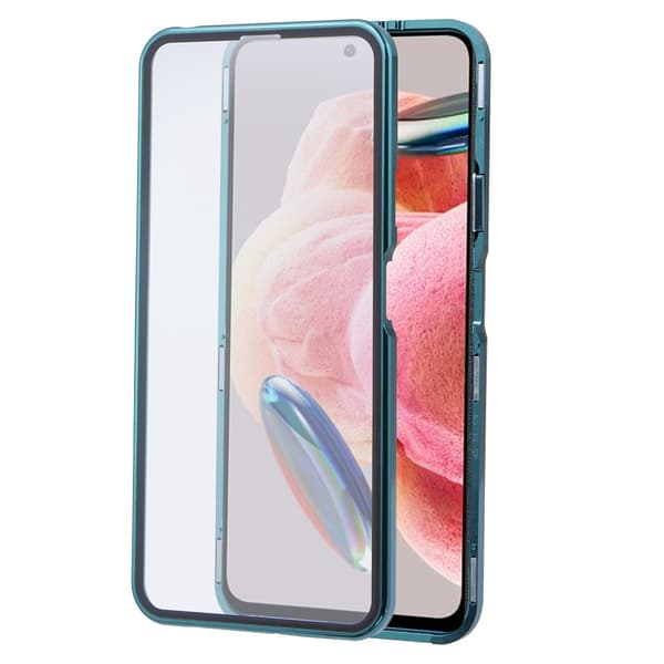 Etui til Xiaomi Redmi Note 12, ERBORD Glass Armor Læder, blå