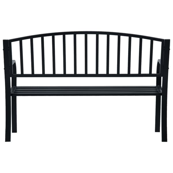 vidaXL Puutarhapenkki 125 cm musta teräs