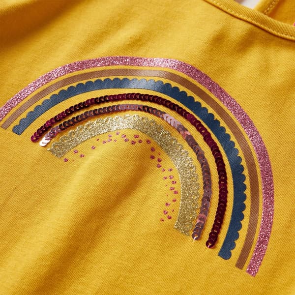 Barn långärmad T-shirt, ockra, 92