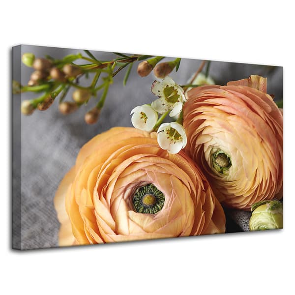 Lærredstryk Botanik Blomster 80x50 cm