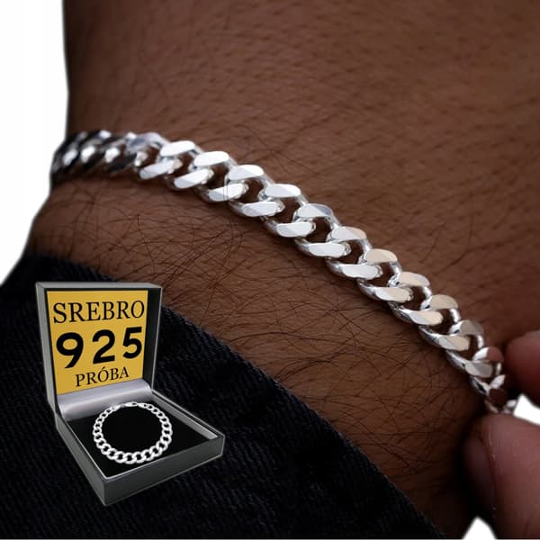 Herrarmband i silver 4 mm 925 ITALIENSKT SILVER + GRATIS