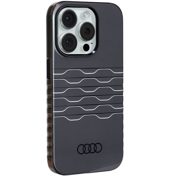 Audi IML MagSafe -kotelo iPhone 15 Prolle, musta