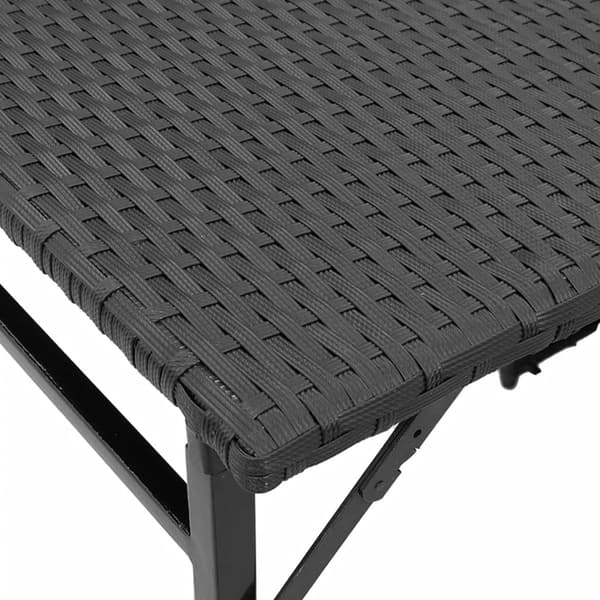 vidaXL 5-delt foldbart havemøbelsæt, sort, polyrattan