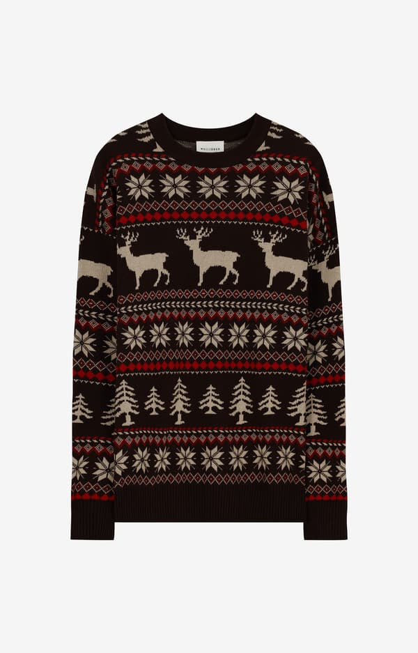 Bomuldssweater med print M