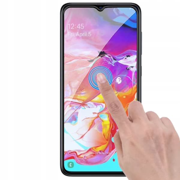 2x Härdat glas för Samsung Galaxy A70 med helskärmstäckning, 5D-glas