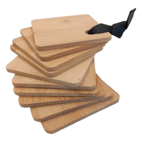 Bambu bordsunderlägg 9x9cm 10 st