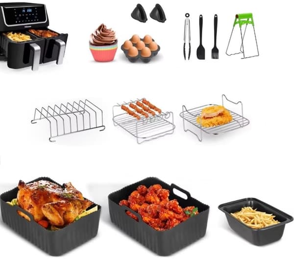 XXL-sæt med 23 tilbehør til Ninja/Philips Airfryer, Ninja-tilbehør, forme