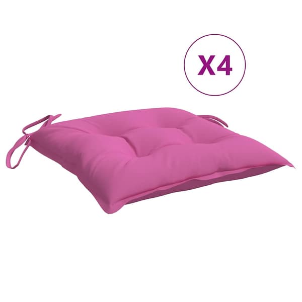 vidaXL Stolsdynor, 4 st, rosa, 50x50x7 cm, tyg