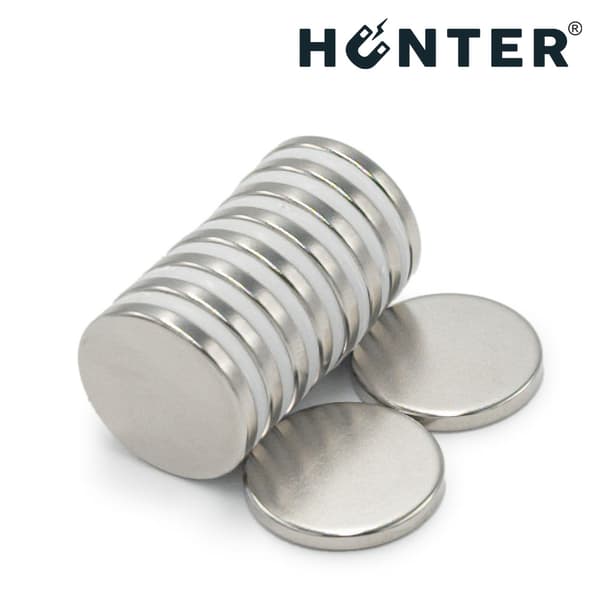 Hunter neodymmagneter cylinder 20x2,5 mm stærk, rund skive