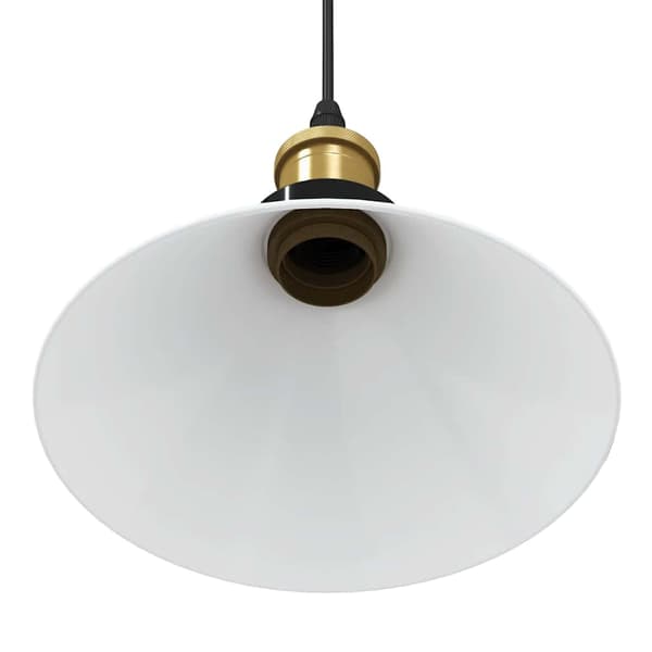 vidaXL Höjdjusterbar pendellampa E27 blank vit