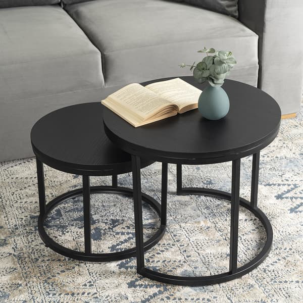 MANU sofabordsæt 43 cm/53 cm sort moderne loft