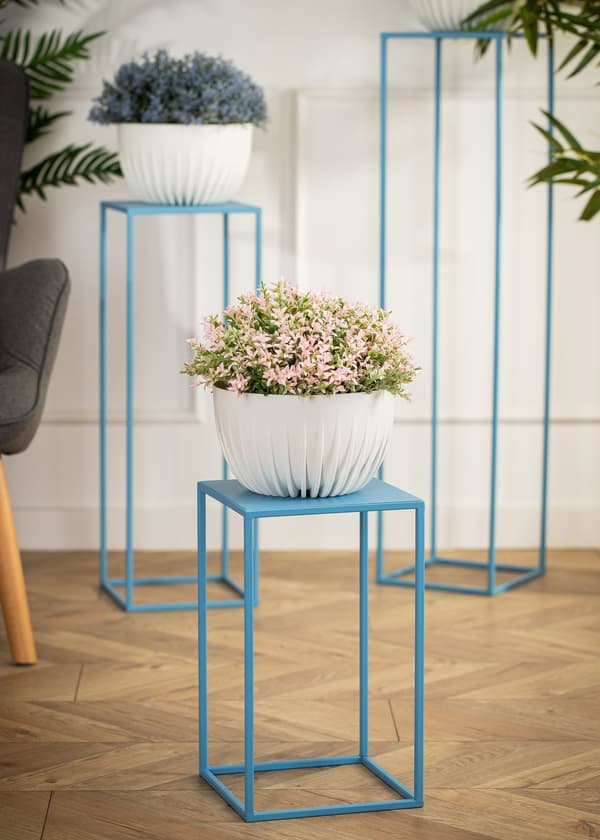 Blå stående blomsterstand 40 cm