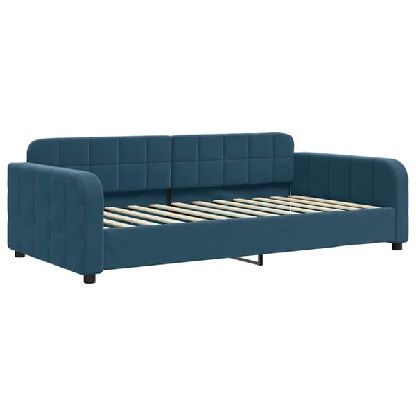 vidaXL Bäddsoffa blå 90x200 cm klädd i sammet