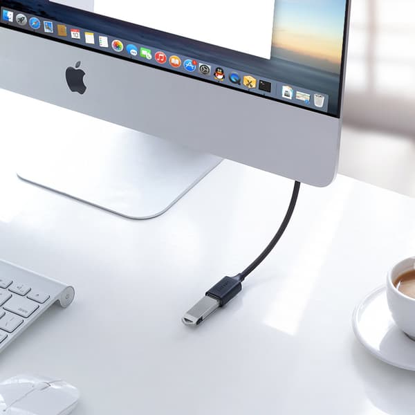 USB 2.0 förlängningskabeladapter 50cm svart