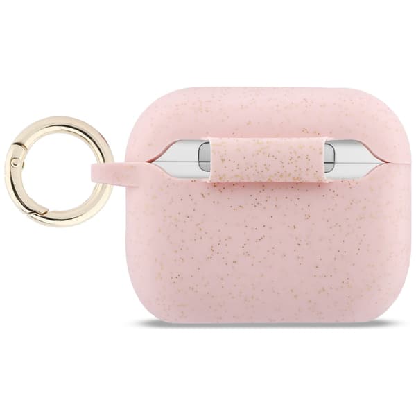 Guess Silikone Glitter Ring Etui til AirPods Pro 3 Lyserød