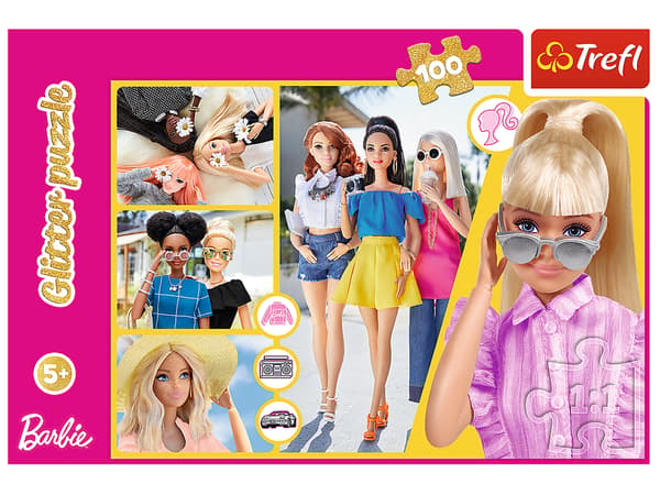 Trefl Pussel Glitter Barbie 100 bitar
