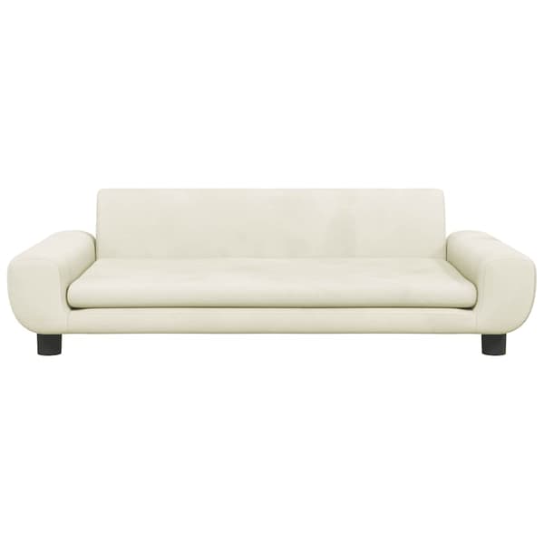 vidaXL Hundbädd, Kräm, 100x54x33 cm, Sammet