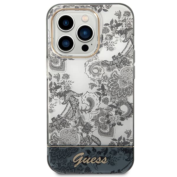 Guess Porcelain Collection iPhone 14 Pro cover, grå