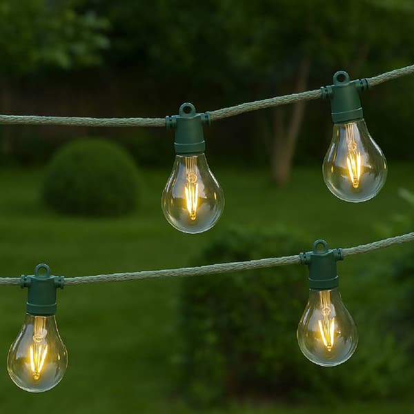 LED-lysgirlande på jutesnor