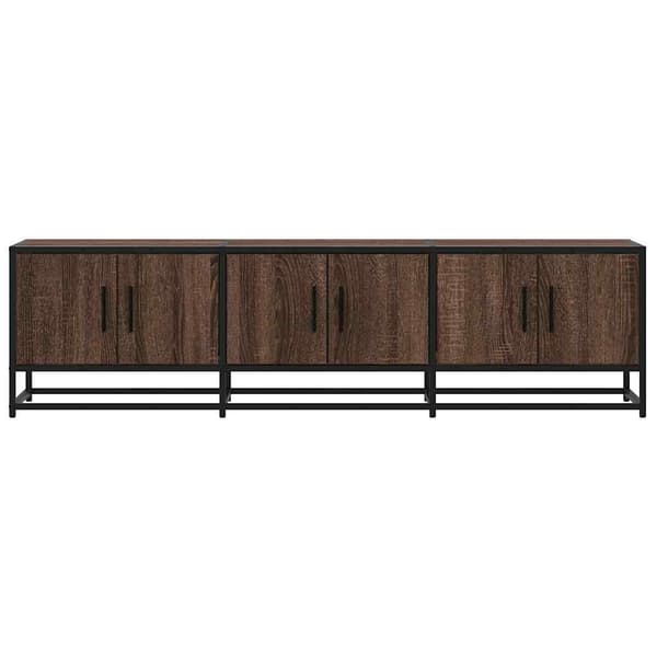 vidaXL TV-bord brunt egetræ 150x35x41 cm