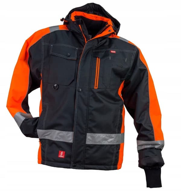 Urgent 8368 isolerad arbetsjacka svart/orange L