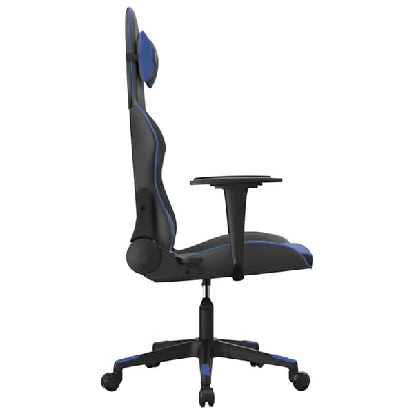 vidaXL gamingstol, sort og blå, kunstlæder