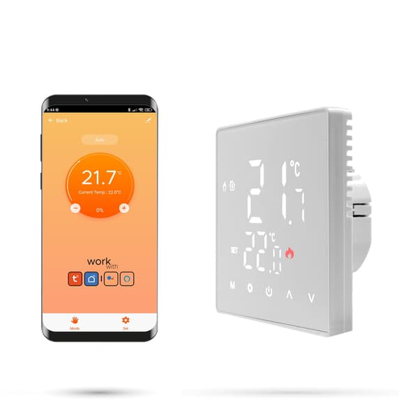 Zigbee Tuya 16A STD huonetermostaatti valkoinen
