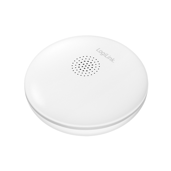 LogiLink Tuya Wi-Fi vattenläckagesensor, Smart Life IP67-larm 75 dB Vit