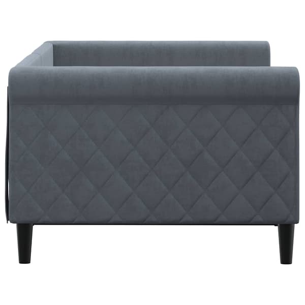 vidaXL Bäddsoffa mörkgrå 90x190 cm sammet