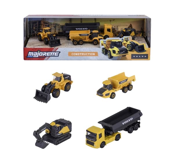 Majorette Volvo Construction Vehicles 4-pak