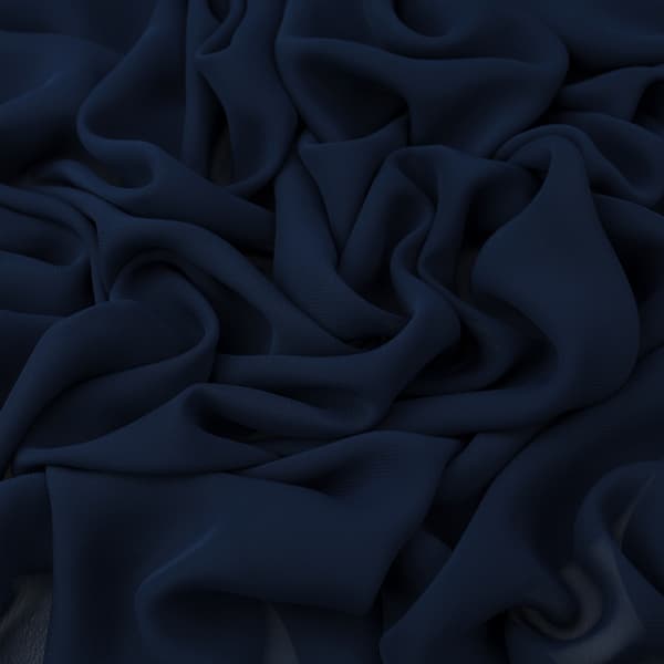 Chiffonmateriale, marineblå