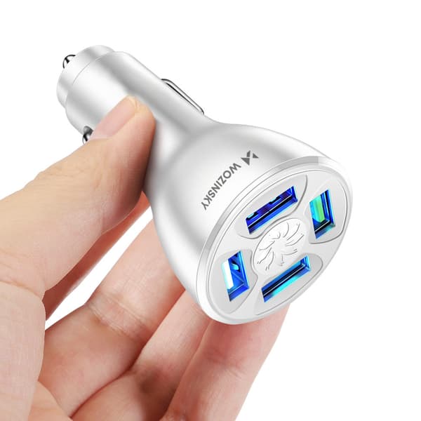 50W 4x USB-A QC Billaddare Vit