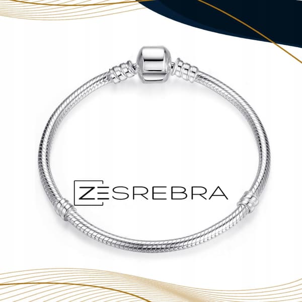 Modulärt armband för berlocker pärlor silver pr 925 5mm silver