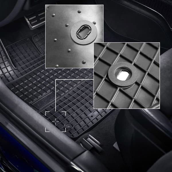 Gummimåtter til: Fiat Grande Punto hatchback (2005-2012) - gråmonterede
