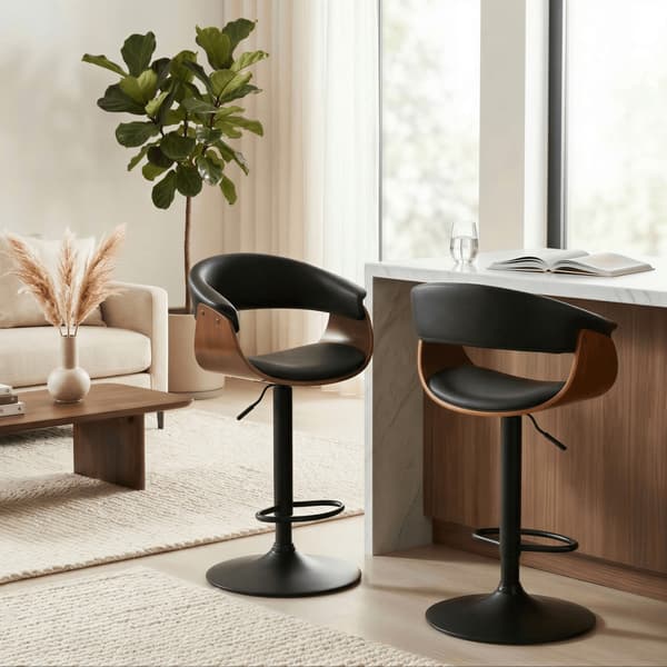 NEVADA Sort Moderne Drejestol i Bentwood
