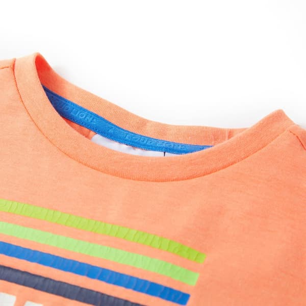 Barn-T-shirt, neonorange, 128