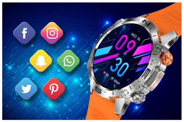 Herr smartklocka GRAVITY GT20-4 - AMOLED, Extra rem (sg024d)