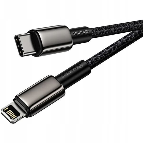 Baseus Tungsten PD USB-C - Lightning-kabel 2,0 m Sort 20W