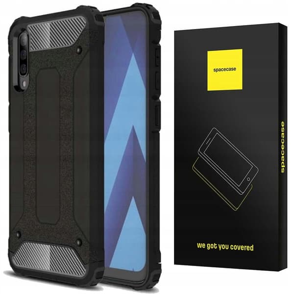 ETUI til Samsung Galaxy A70 sort Pansret ARMOR ETUI + GLAS