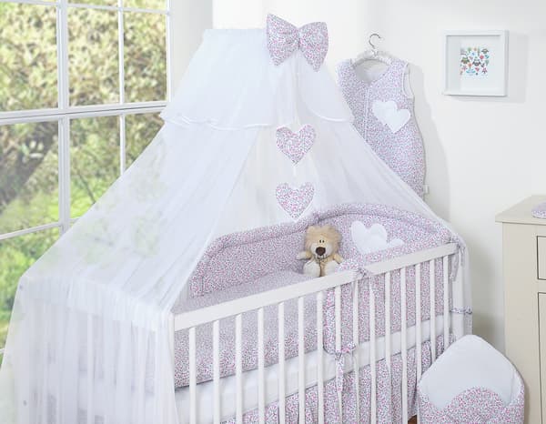 Universal sengekant til trin - Pink Meadow Hearts