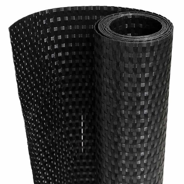 vidaXL balkonskærm, sort, 500x100 cm, polyrattan