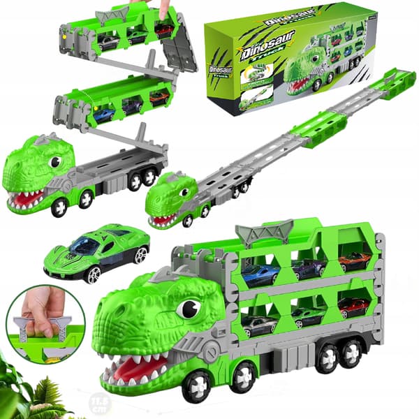 Dinosauriebilsbana 2 leksaksbilar för barn