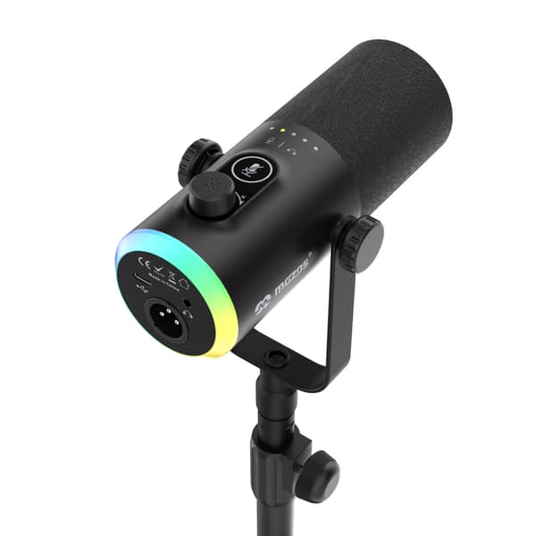 MOZOS GM-ONE Sort Dynamisk Mikrofon USB XLR RGB LED