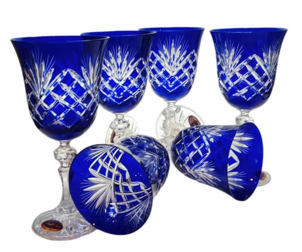 Koboltkristallvinglas 220 ml Ananas