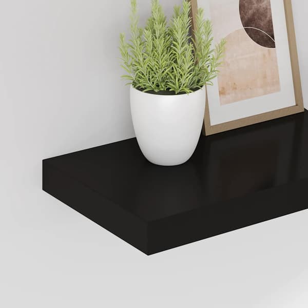 vidaXL væghylde sort 40x23x3,8 cm MDF